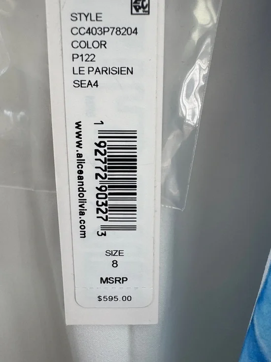 Alice + Olivia DENNY LE PARISIEN NOTCH COLLAR BOYFRIEND BLAZER, Size 8 - Picture 6 of 11